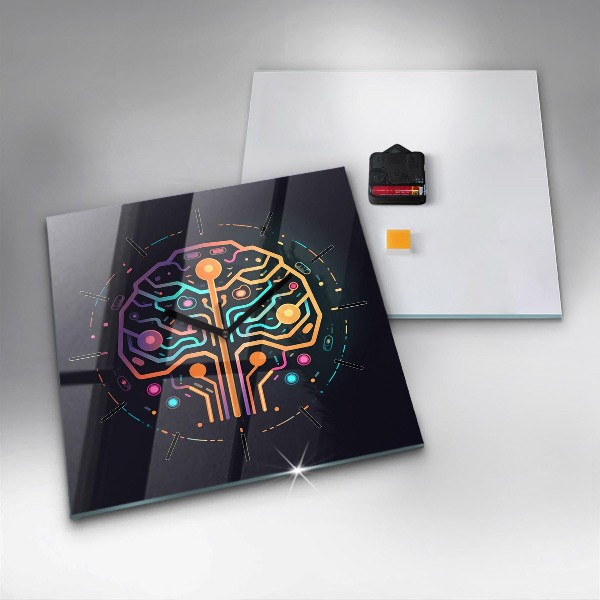 Zegar ścienny kwadratowy Kolorowa abstrakcja