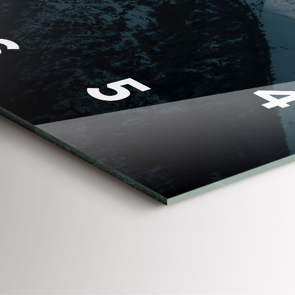 Zegar ścienny kwadratowy Zachód słońca w górach