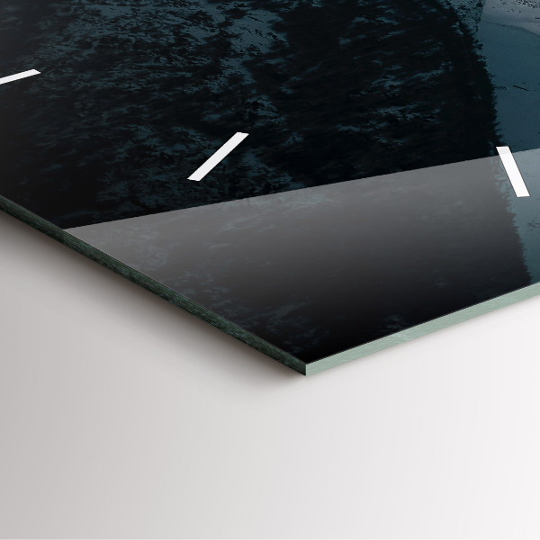 Zegar ścienny kwadratowy Zachód słońca w górach