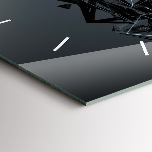 Zegar ścienny kwadratowy Czarna abstrakcja