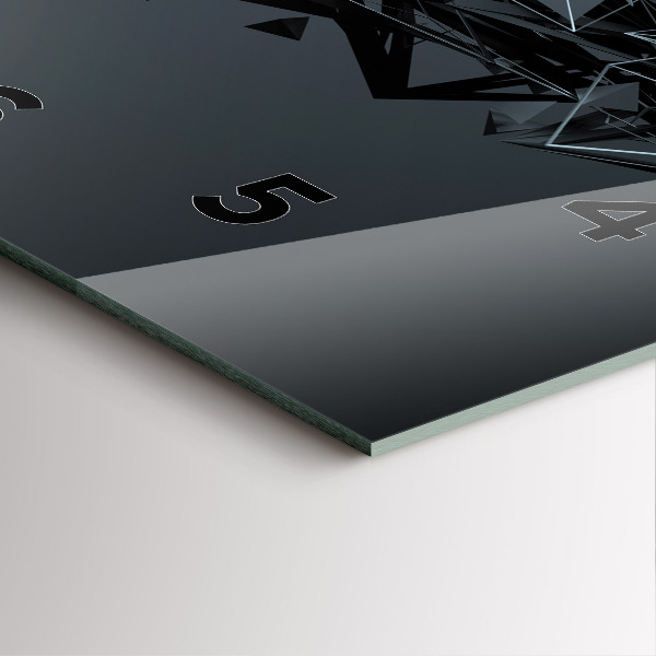 Zegar ścienny kwadratowy Czarna abstrakcja