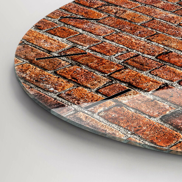 Zegar ścienny okrągły Stara ściana cegły