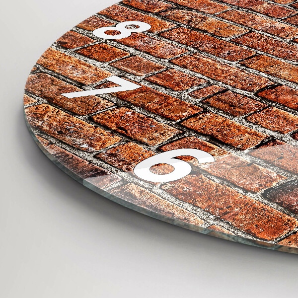 Zegar ścienny okrągły Stara ściana cegły