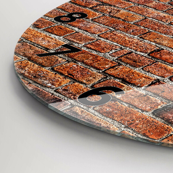 Zegar ścienny okrągły Stara ściana cegły