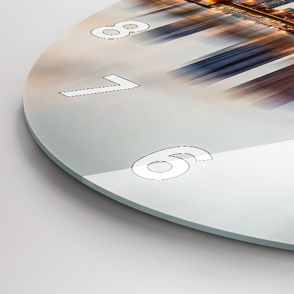 Zegar okrągły Panorama z wieżą Eiffla