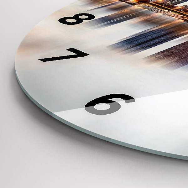 Zegar okrągły Panorama z wieżą Eiffla