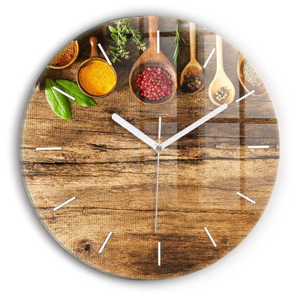 Zegar ścienny okrągły Łyżki przypraw