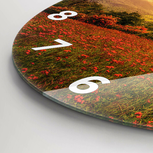 Zegar ścienny okrągły Miłosne drzewo-serce