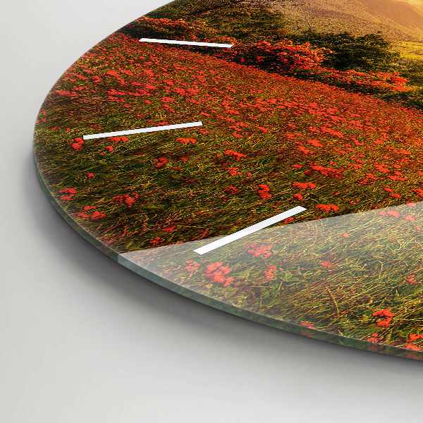 Zegar ścienny okrągły Miłosne drzewo-serce