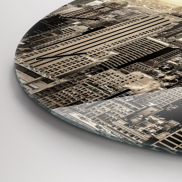 Zegar ścienny okrągły Wieżowiec w Nowym Jorku