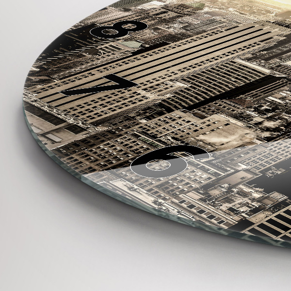 Zegar ścienny okrągły Wieżowiec w Nowym Jorku