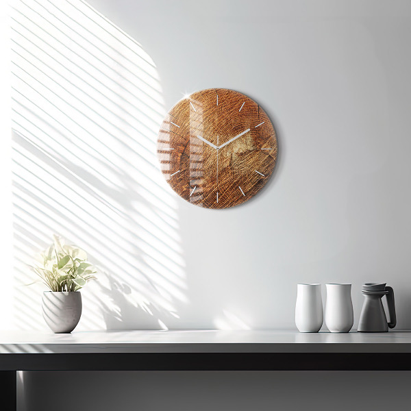 Zegar ścienny okrągły Stary pień drzewa