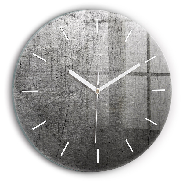 Zegar ścienny okrągły Metalowa ściana