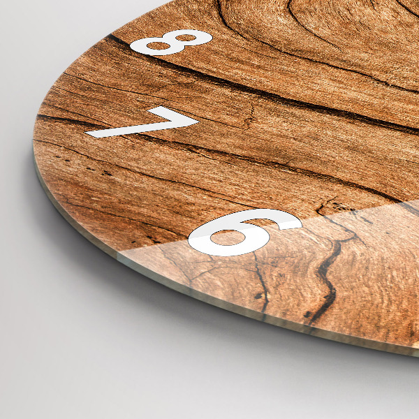 Zegar ścienny okrągły Stare drewno