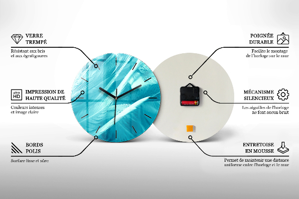 Zegar okrągły z nadrukiem Sok pomarańczowy