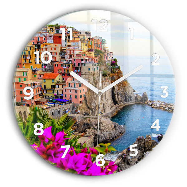 Zegar ścienny okrągły Wybrzeże Cinque Terre
