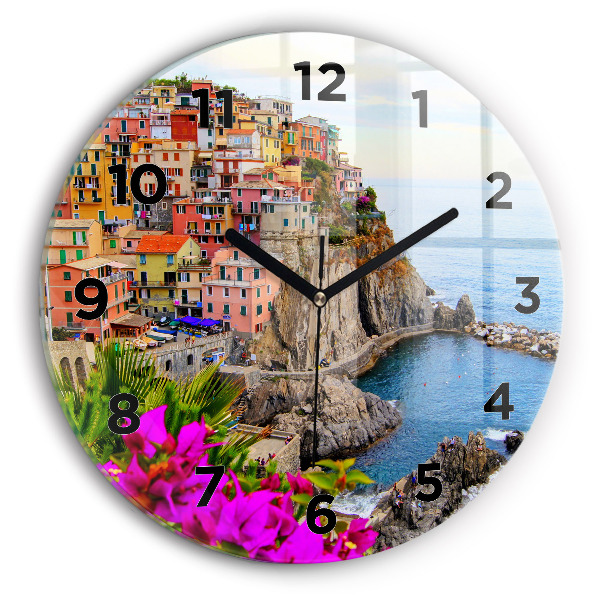 Zegar ścienny okrągły Wybrzeże Cinque Terre