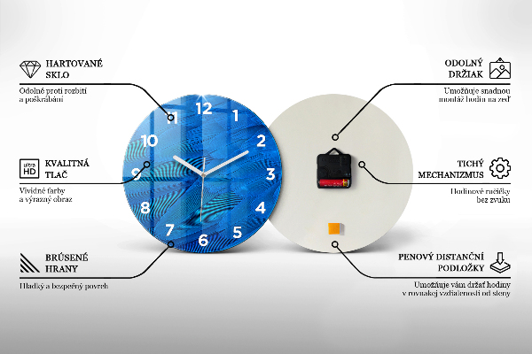 Zegar ścienny okrągły Stary wiatrak w Santorini