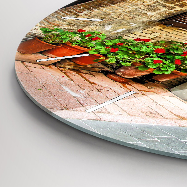 Zegar ścienny okrągły Malownicza uliczka