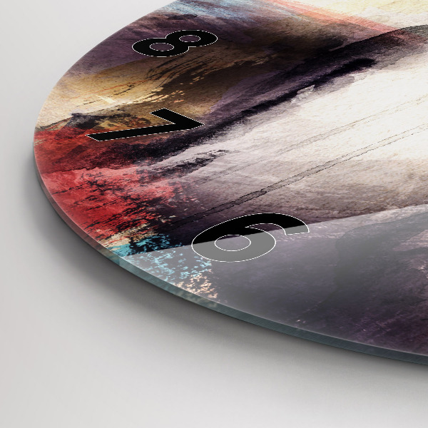 Zegar ścienny okrągły Abstrakcja portret kobiety