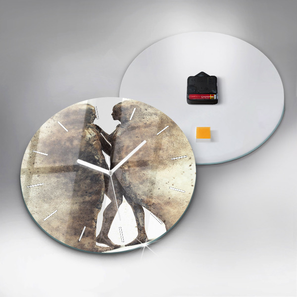 Zegar ścienny okrągły Abstrakcja ludzie z piasku