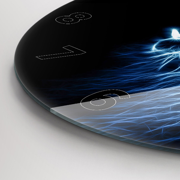 Zegar ścienny okrągły Dziki lew