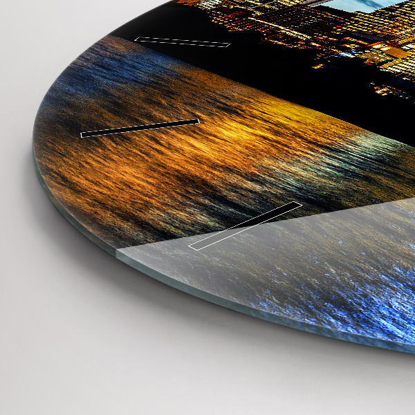 Zegar ścienny okrągły Sydney Wieczorem