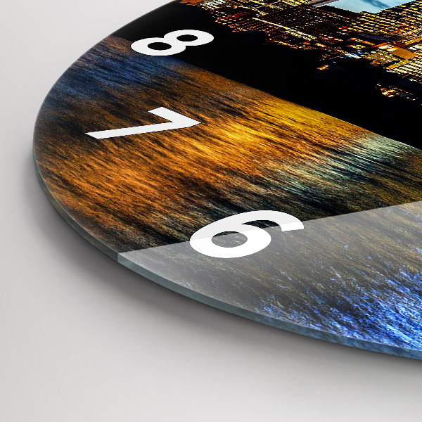 Zegar ścienny okrągły Sydney Wieczorem