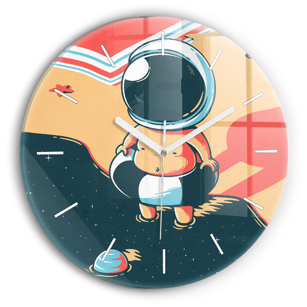 Zegar ścienny okrągły Dziecko astronauta