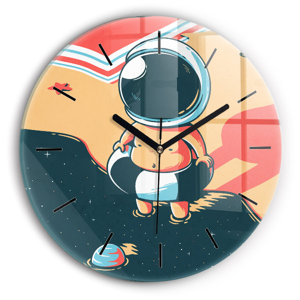 Zegar ścienny okrągły Dziecko astronauta