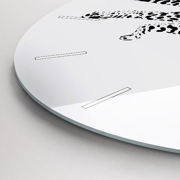 Zegar ścienny okrągły Sylwetka pantery