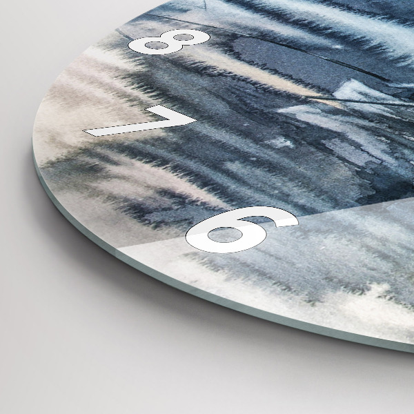 Zegar ścienny okrągły Zimowe jezioro Łódka