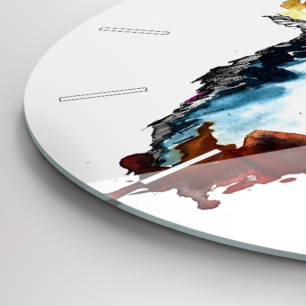 Zegar ścienny okrągły Wilk i Pełnia