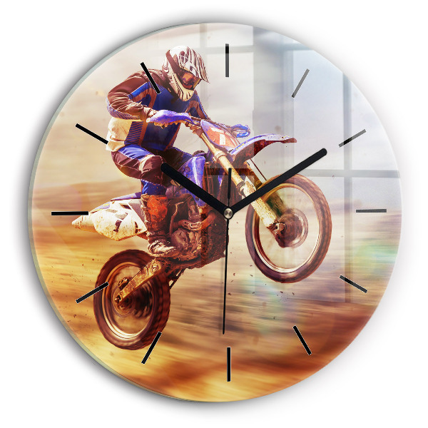 Zegar ścienny okrągły Motocross Enduro