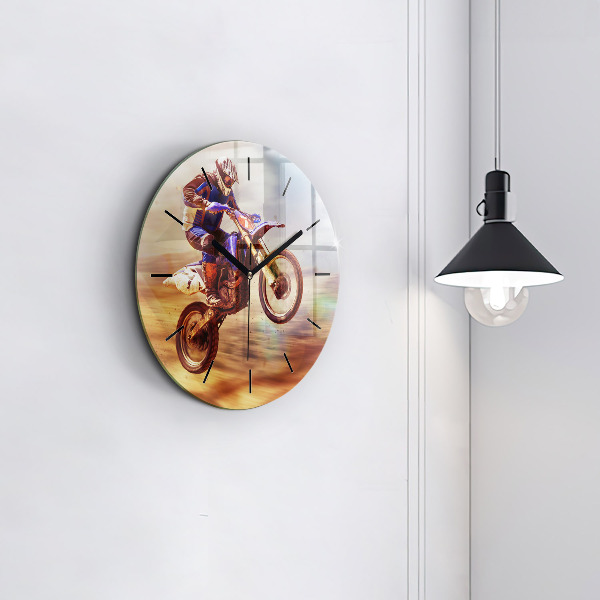 Zegar ścienny okrągły Motocross Enduro