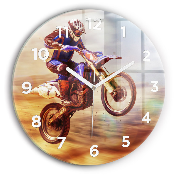 Zegar ścienny okrągły Motocross Enduro