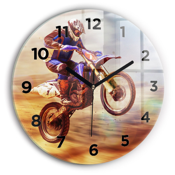Zegar ścienny okrągły Motocross Enduro