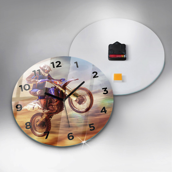 Zegar ścienny okrągły Motocross Enduro