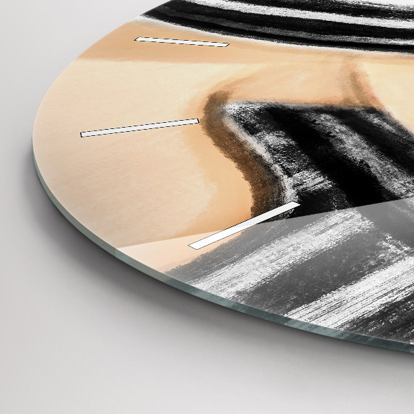 Zegar ścienny okrągły Kobieta w Czarno bieli