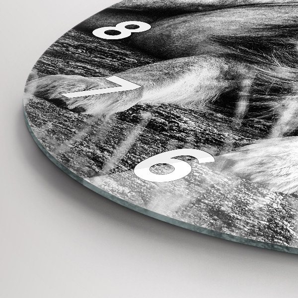 Zegar ścienny okrągły Abstrakcja - Lew