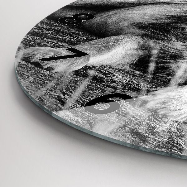 Zegar ścienny okrągły Abstrakcja - Lew