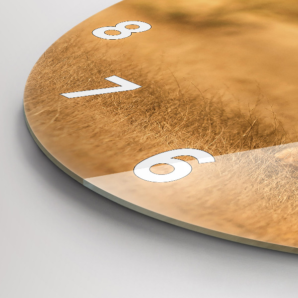 Zegar ścienny okrągły Polowanie Tygrys