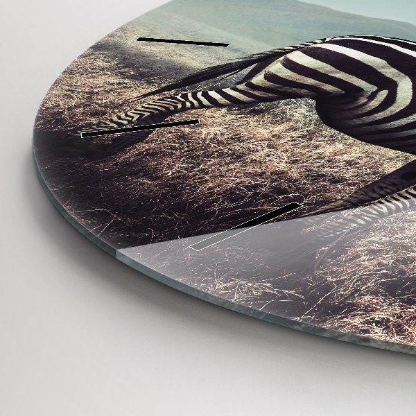 Zegar ścienny okrągły Zebra – Abstrakcja