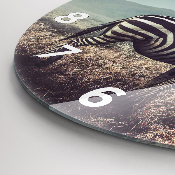 Zegar ścienny okrągły Zebra – Abstrakcja