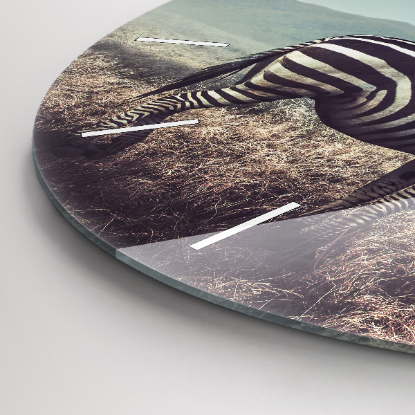Zegar ścienny okrągły Zebra – Abstrakcja