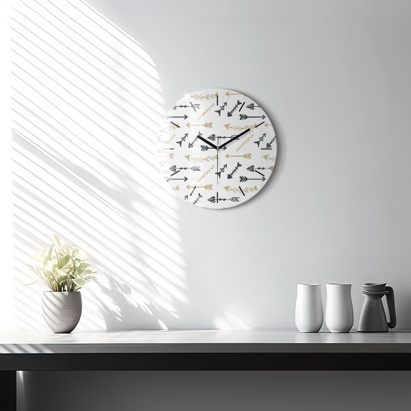 Zegar ścienny okrągły Geometryczny wzór hipsterski