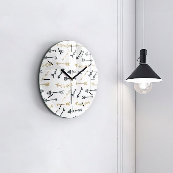 Zegar ścienny okrągły Geometryczny wzór hipsterski