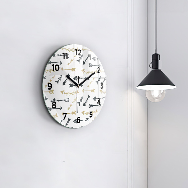 Zegar ścienny okrągły Geometryczny wzór hipsterski