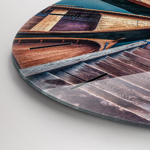 Zegar ścienny okrągły Pomost i Jezioro