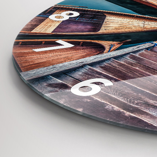 Zegar ścienny okrągły Pomost i Jezioro